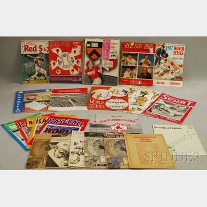 Group of Assorted 1930s-70s Baseball and Sports Programs, Magazines, and Ephemera