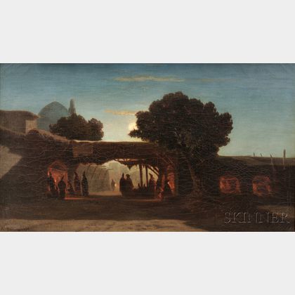 Alberto Pasini (Italian, 1826-1899) Le Soir sous la Tente [Evening Under the Tent]