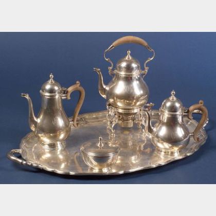 Gorham Sterling Queen Anne-style Five Piece Tea and Coffee Service