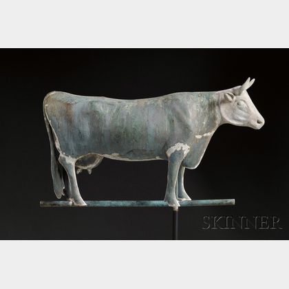 Molded Copper and Cast Zinc Cow Weather Vane