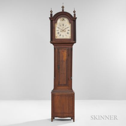 Cherry Inlaid Tall Case Clock
