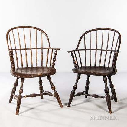 Two Similar Sack-back Windsor Chairs