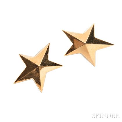 18kt Gold Star Earrings, Tiffany & Co.