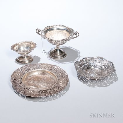 Four German Silver Tableware Items