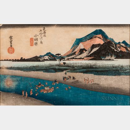 Utagawa Hiroshige (1797-1858),Odawara: The Sakawa River 