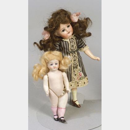 Two Small Bisque Dolls