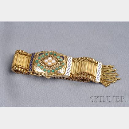 Lady's 18kt Gold and Gem-set Covered Wristwatch, Chopard, Spritzer & Fuhrmann