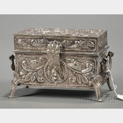 Spanish Colonial Silver Jewelry Casket