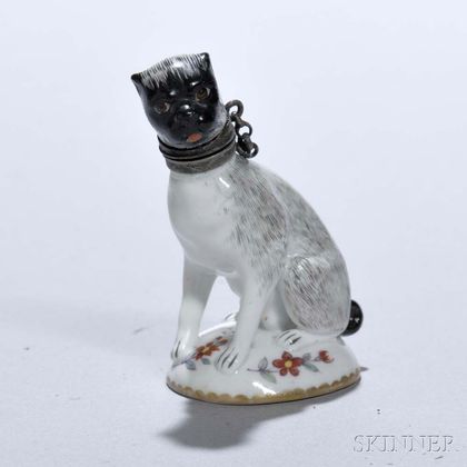 Porcelain Dog Perfume Bottle