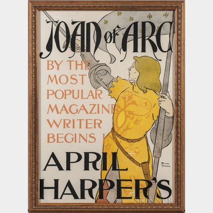 Penfield, Edward (1866-1925) Joan of Arc by the Most Popular Magazine Writer Begins in April [1895] Harper's , Poster.