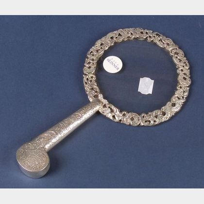 Victorian Silver-Mounted Magnifying Glass