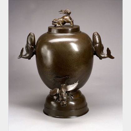 Large Bronze Urn