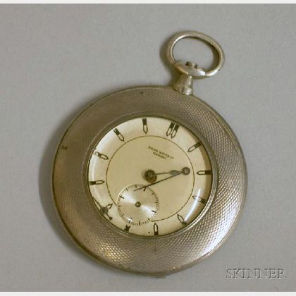 Art Deco .875 Silver Rolex Watch Co. Marconi Pocket Watch
