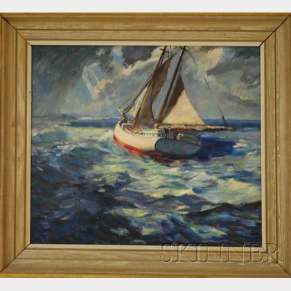 Frederick Lester Sexton (American, 1889-1975) Sailing.