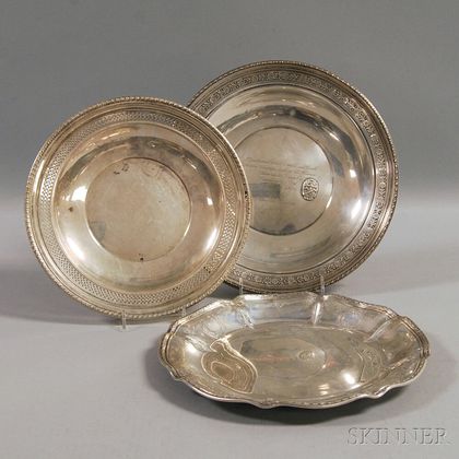 Three Assorted Sterling Silver Dishes