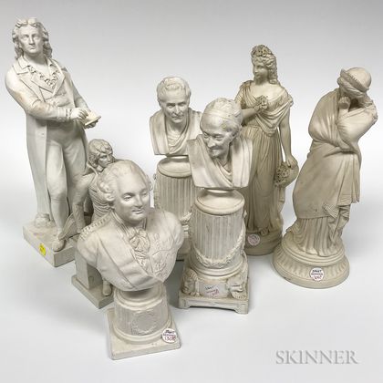 Seven Parian Figures and Busts