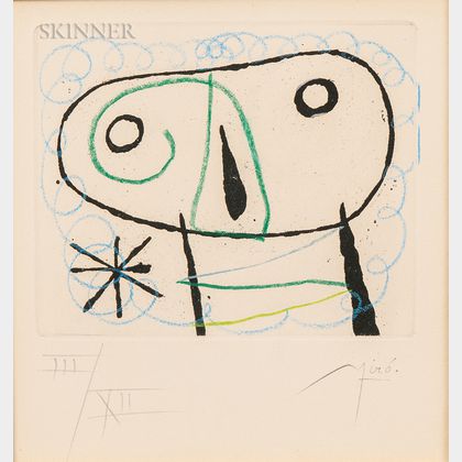 Joan Miró (Spanish, 1893-1983) Image from the Suite La bague d'aurore