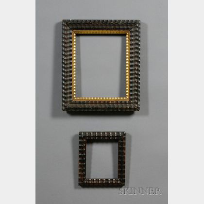Two Ripple Carved Wooden Frames