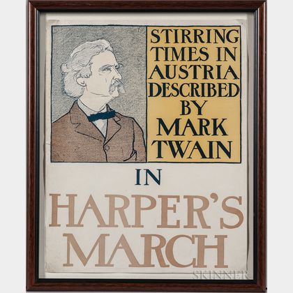 Penfield, Edward (1866-1925) Stirring Times in Austria Described by Mark Twain in Harper's March, [1898] Poster.