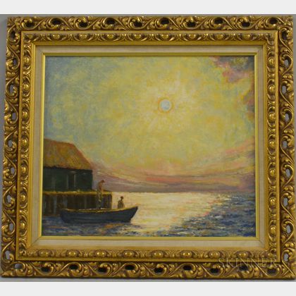 Heinrich Herman R. Pfeiffer (American, 1874-1960) Morning Sun on the Harbor