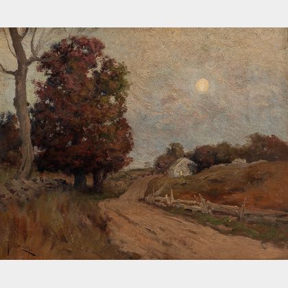 Franklin De Haven (American, 1856-1934) Country Road in Early Autumn