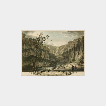Two Framed Hand-tinted English Scenic Prints