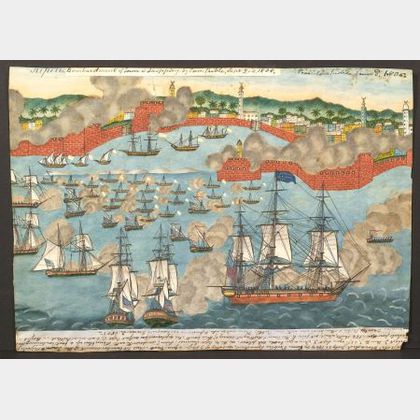 American School, 19th Century Commodore Preble’s Attack and Bombardment of the Harbor at Tripoli in 1804.