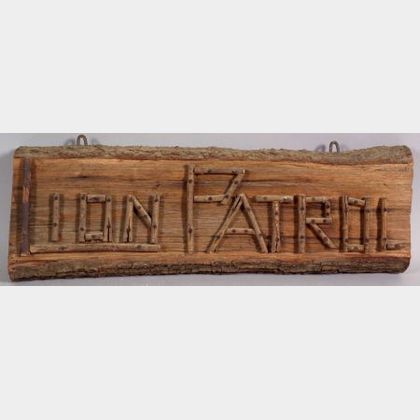 Rustic Wooden "Lion Patrol" Sign