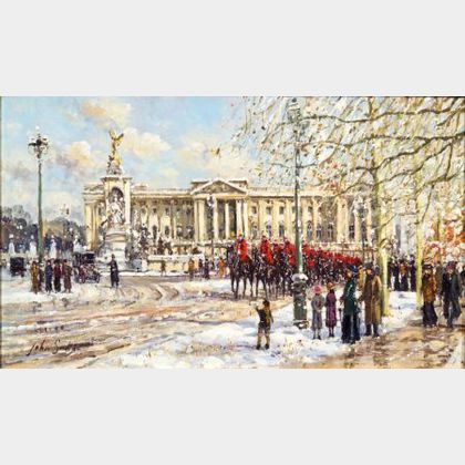 John Sutton (British, b. 1935) Buckingham Palace in Winter, Circa 1920