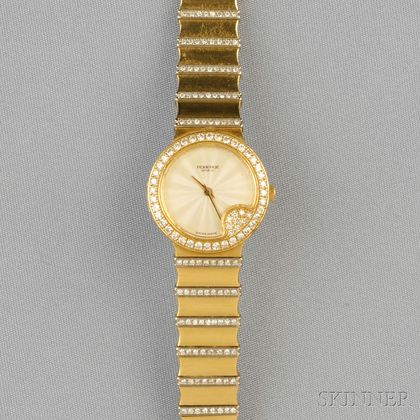 18kt Gold and Diamond Wristwatch, Roberge