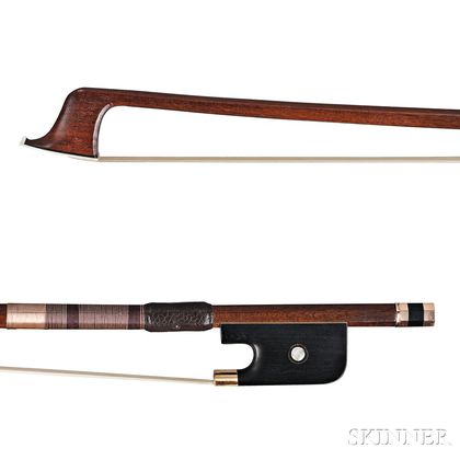 French Gold-mounted Cello Bow, Francois Peccatte