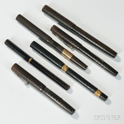 Three Waterman and Three Other Fountain Pens