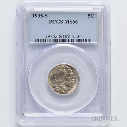 1935-S Buffalo Nickel, PCGS MS66. Estimate $200-300