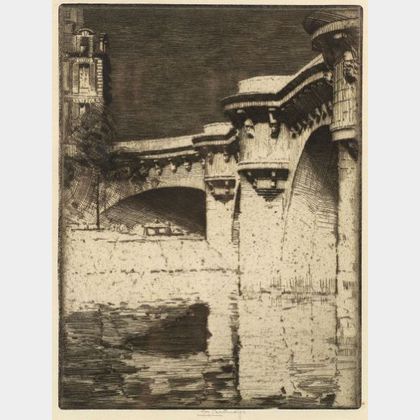 Roi Partridge (American, 1888-1984) Lot of Three Prints: Le Pont Neuf