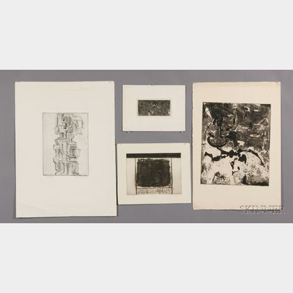 Lot of Four Prints: Fritz Wotruba (Austrian, 1907-1975),Structure