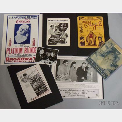 Group of Jean Harlow Related Collectibles and Ephemera