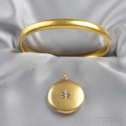 Art Nouveau 14kt Gold Bracelet, Riker Bros.