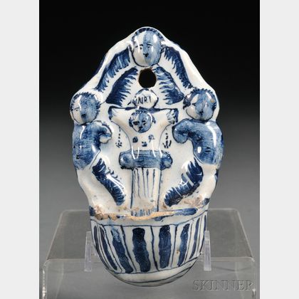 Dutch Delft Holy Water Font
