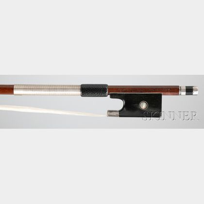 Silver-mounted Violin Bow, Bausch School, c. 1920