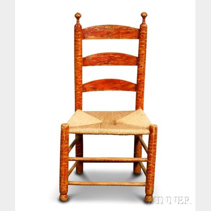 Grain-painted Ladder-back Side Chair