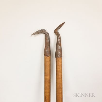 Two Maple and Iron Whaling Tools