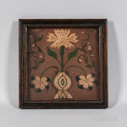 Small Floral Needlework Picture