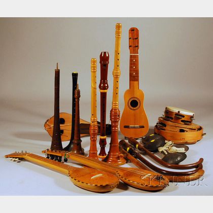 Assorted Early Musical Instruments
