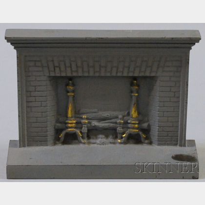 Painted Cast Iron Fireplace Doorstop