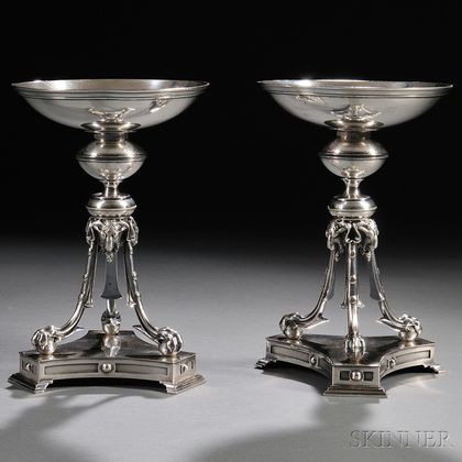 Pair of William Bogert & Co. Sterling Silver Compotes