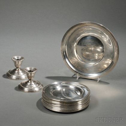 Fifteen Pieces of American Sterling Silver Hollowware