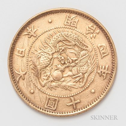 Meiji Year 4 (1871) 10 Yen Gold Coin
