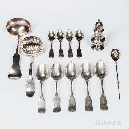 Group of Thirteen American Silver Table Items
