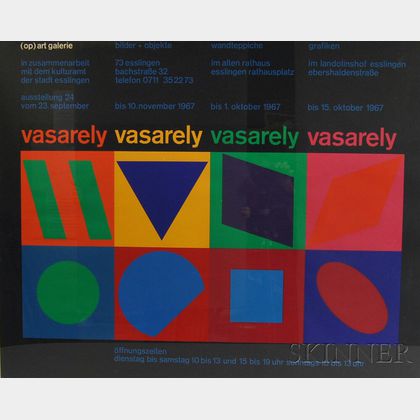 Framed Vasarely Silkscreen Poster