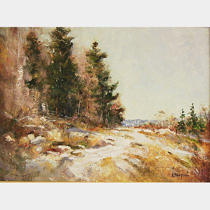 Albert Pasquale (American, 20th Century) Winter Landscape
